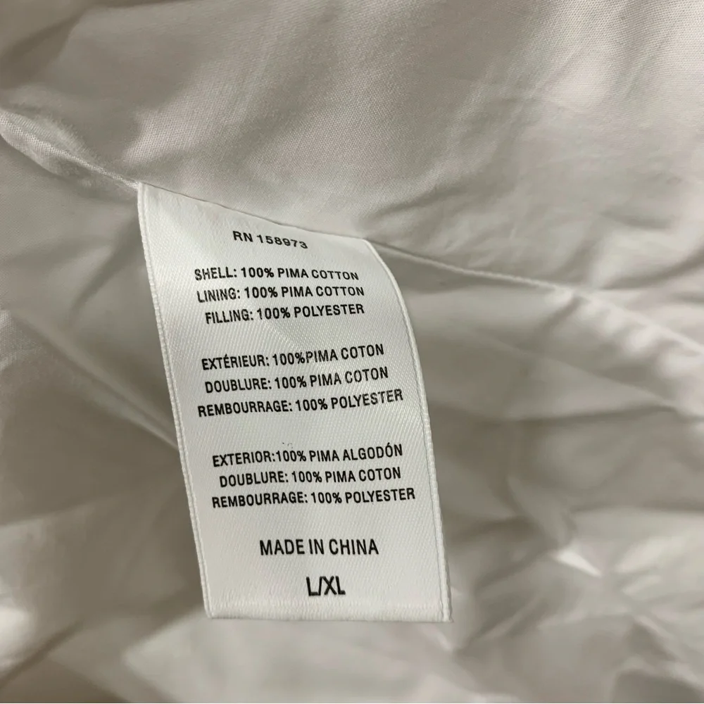 Skims Cotton Duvet Robe in Marble White by Kim Kardashian Women’s Size Large
